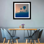 Three Hot Air Balloons Over Misty Peak Wall Art