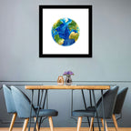 Watercolor Earth Globe Wall Art
