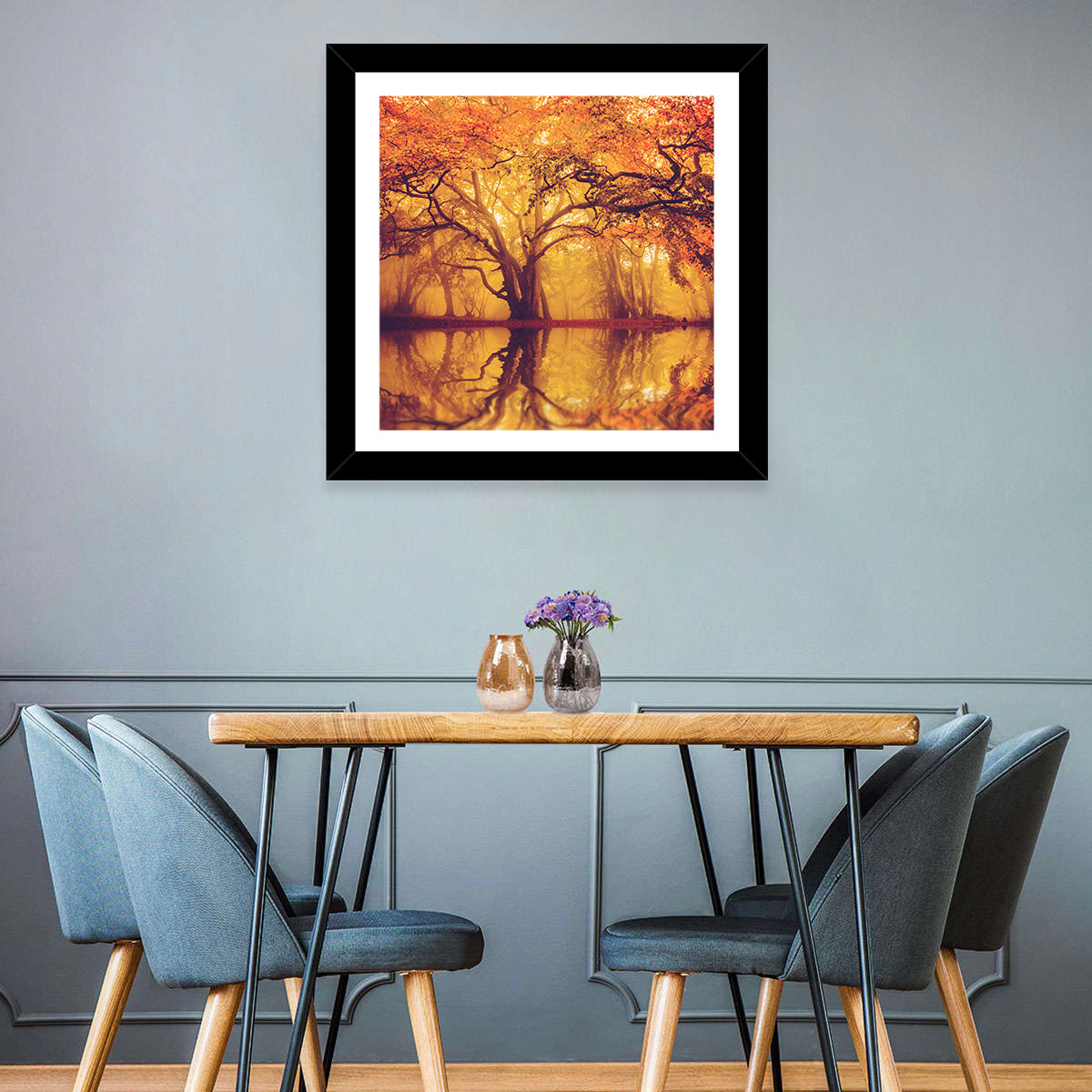 Misty Fall Forest Wall Art