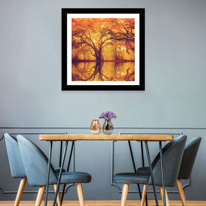 Misty Fall Forest Wall Art