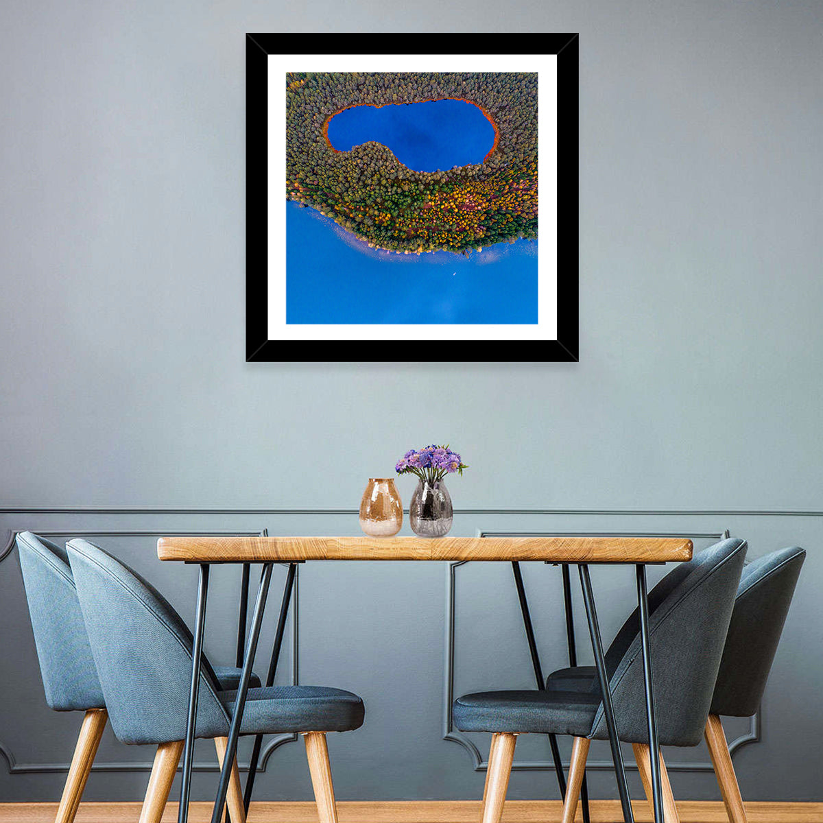 Autumn Forest Lake Wall Art