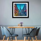 Rainy Paris Street with Eiffel Tower Wall Art