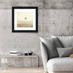Monarch Over Beige Field Wall Art