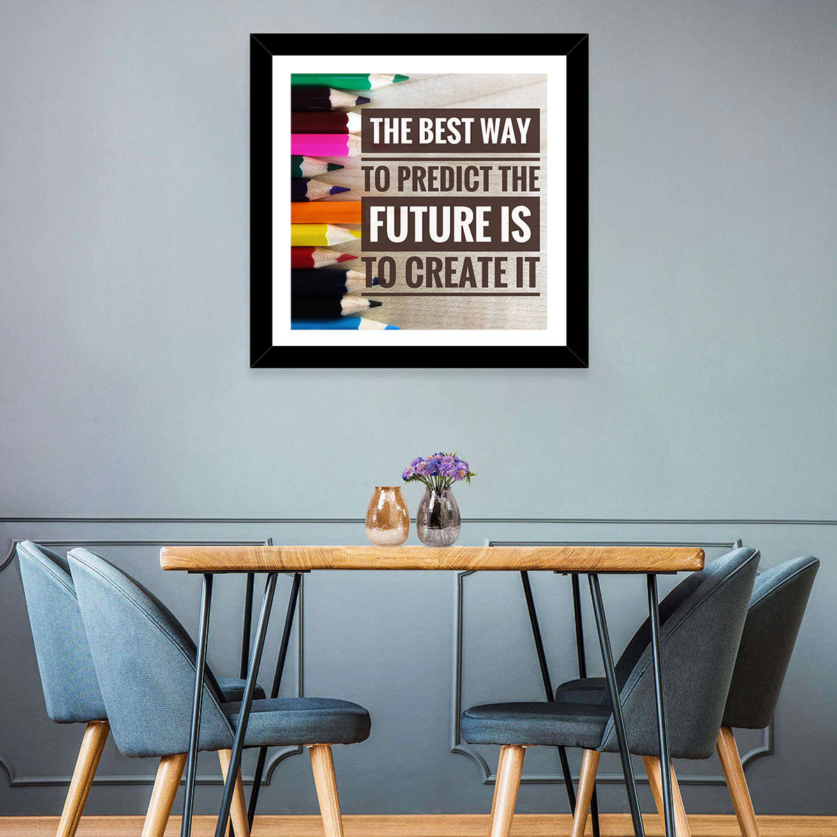 Create the Future Quote Wall Art in a room, square