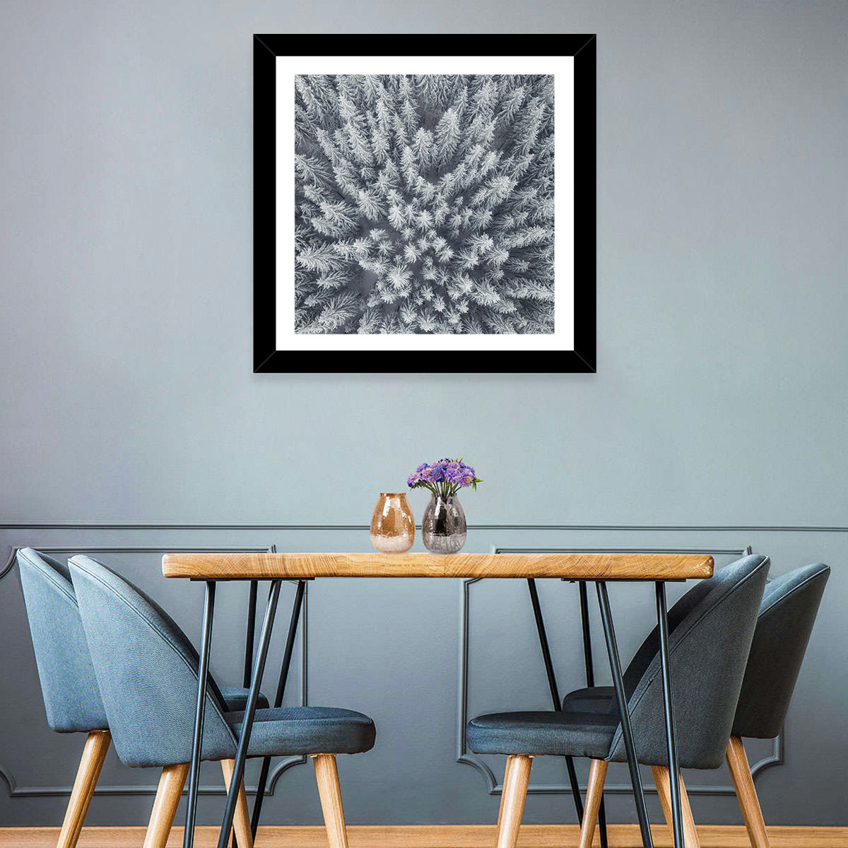 Snow Covered Pine Forest Wall Art