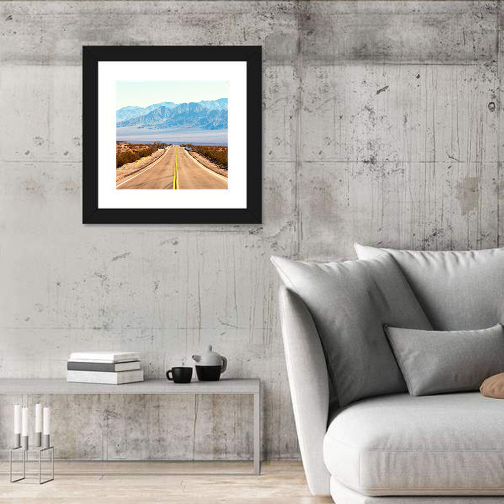 Mojave Desert Route 66 Wall Art in a room, square