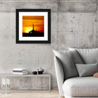 Offshore Oil Rig at Sunset Wall Art