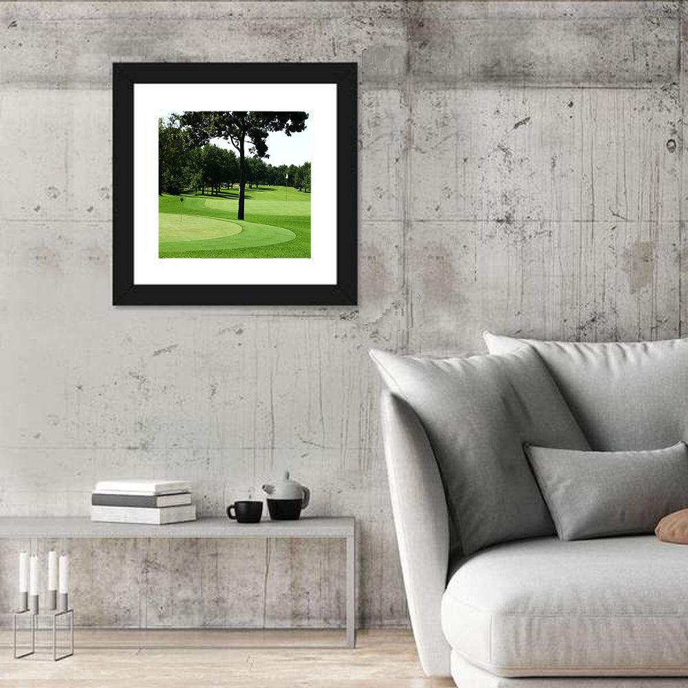 Oklahoma Golf Course Greens Wall Art in a room, square