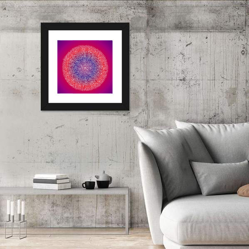 Botanical Om Mandala Wall Art