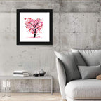 Pink Heart Tree Wall Art