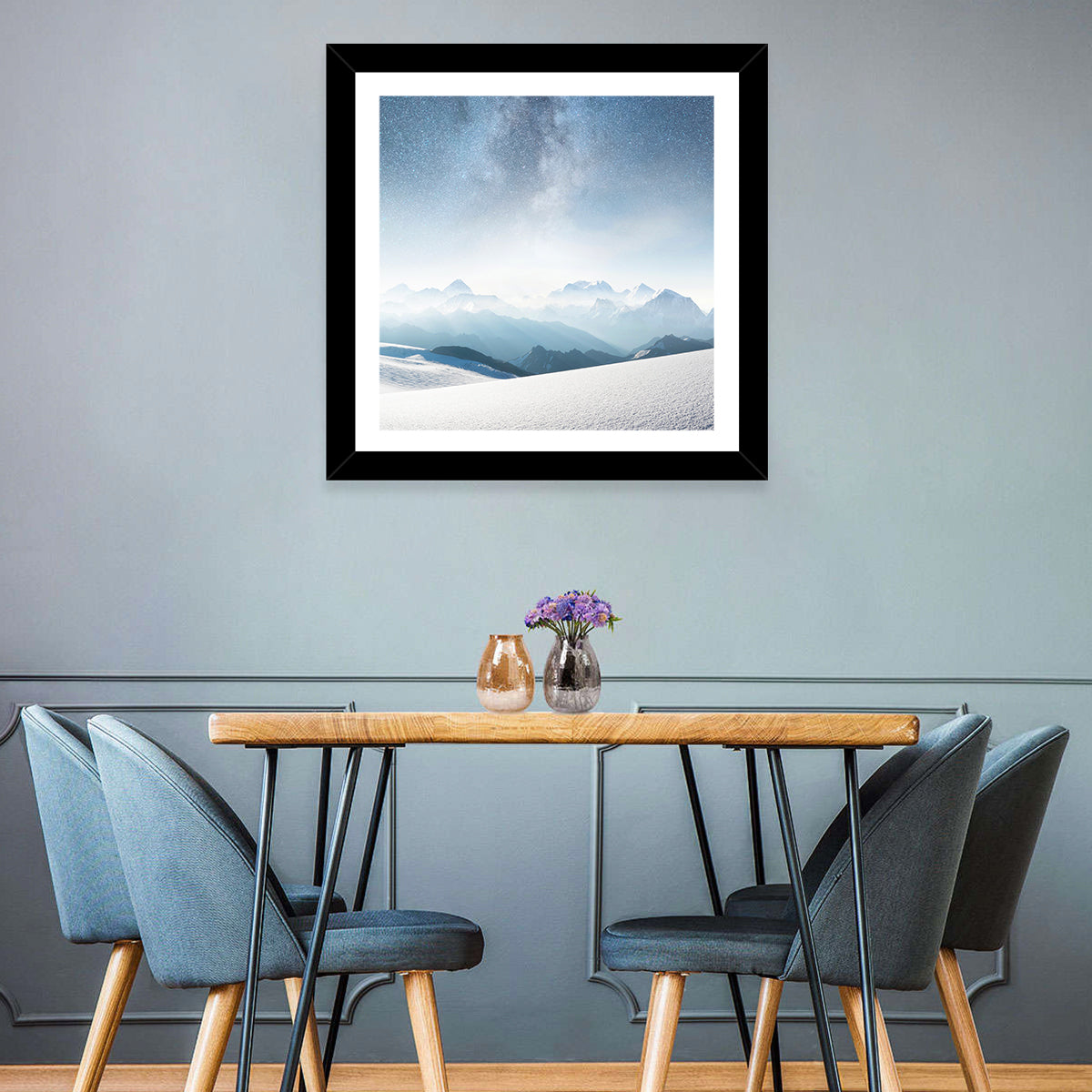 Winter Mountains & Milky Way Wall Art