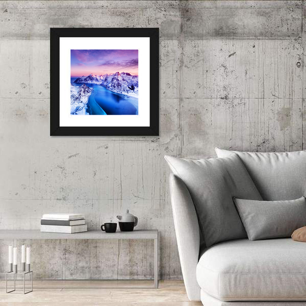 Flakstadpollen Fjord at Sunset Wall Art