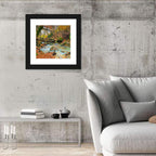 Mossy Footbridge in Autumn Forest Wall Art