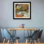 Mossy Footbridge in Autumn Forest Wall Art