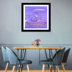 Purple Water Droplet Splash Wall Art