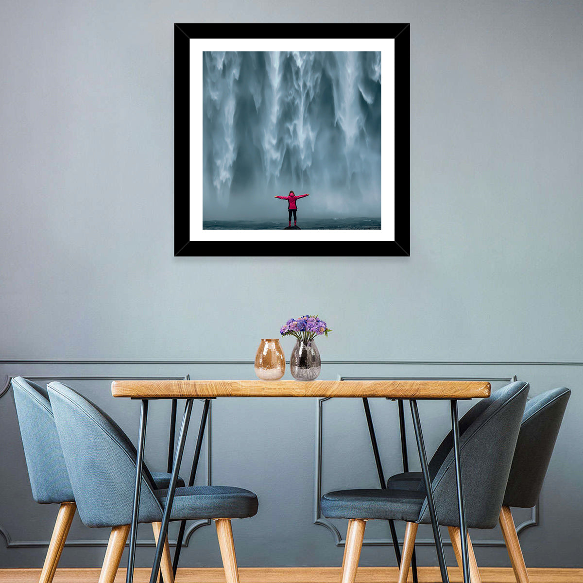 Majestic Skogafoss Waterfall Wall Art