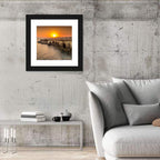 Sunset Over Sea Caves Wall Art
