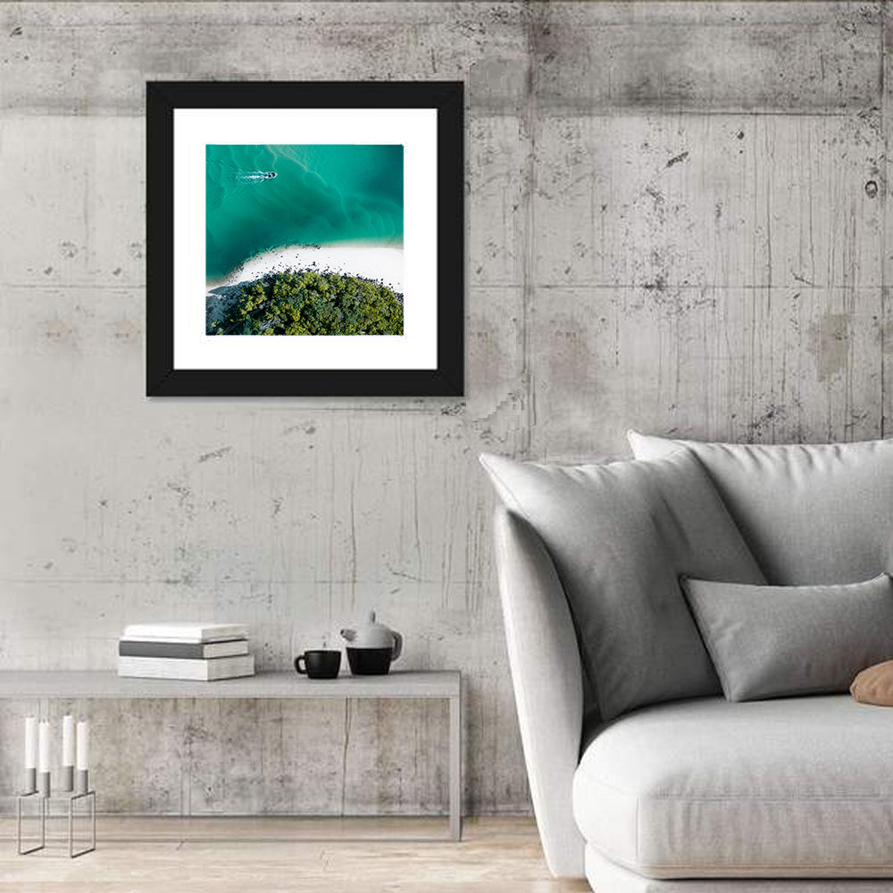 Clam Beach Aerial View Wall Art