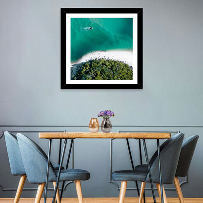 Clam Beach Aerial Wall Art