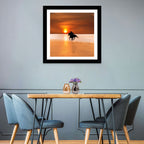 Horse and Rider at Sunset Wall Art