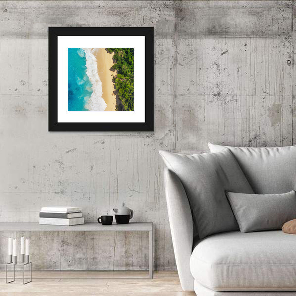 Aerial Turquoise Beach View Wall Art
