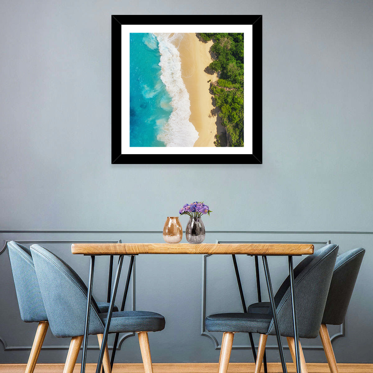 Aerial Turquoise Beach View Wall Art
