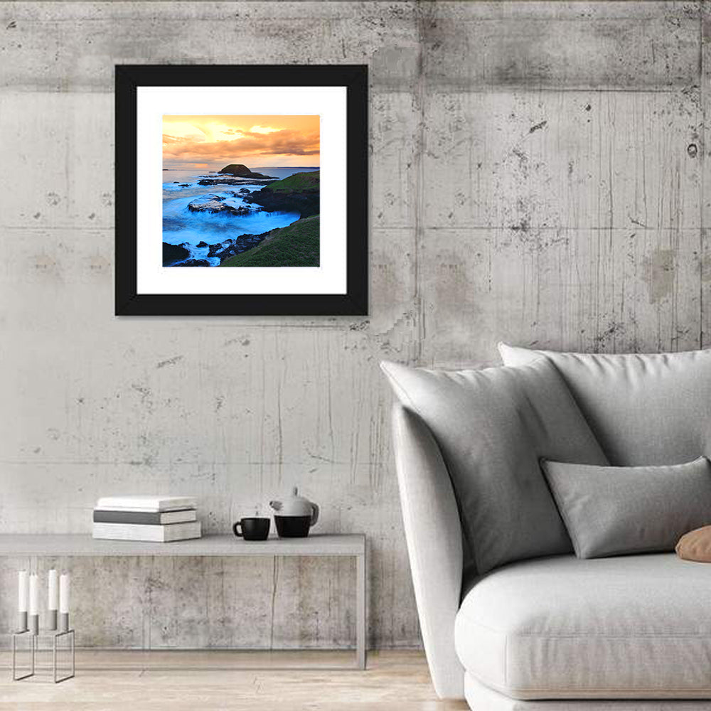 Phillip Island Cliffs at Sunset Wall Art