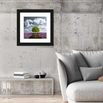 Lavender Meadow Crossroad Wall Art