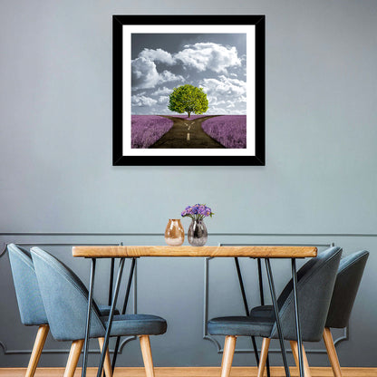 Lavender Meadow Crossroad Wall Art