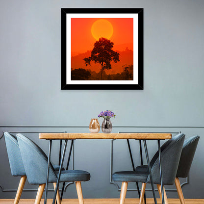 African Summer Sunset Wall Art
