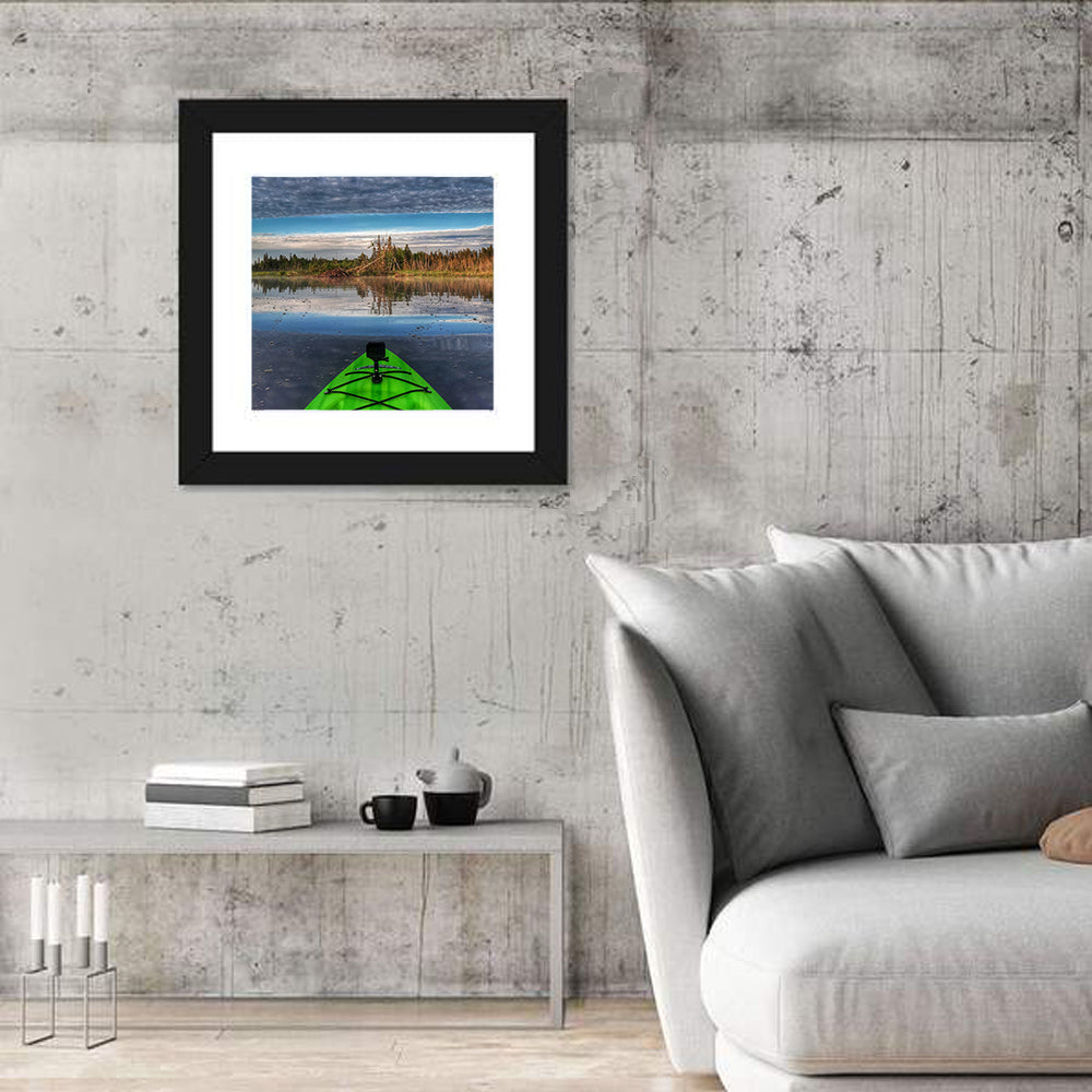 Crown Land Kayak View Ontario Wall Art in a room, square