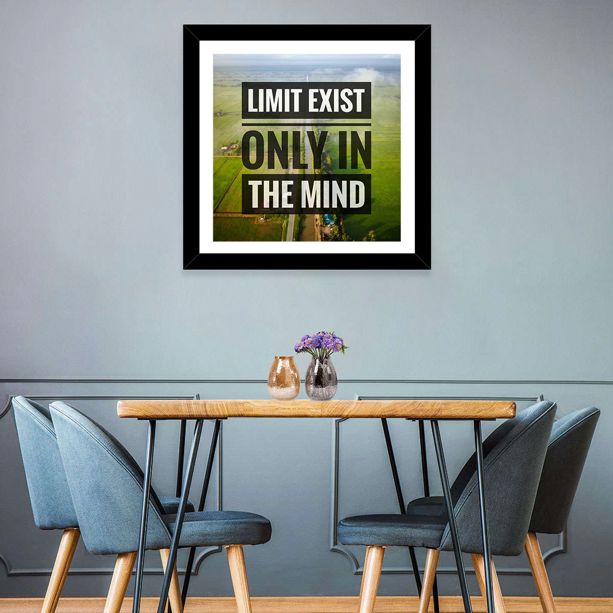 Limits Exist Only in the Mind Wall Art in a room, square