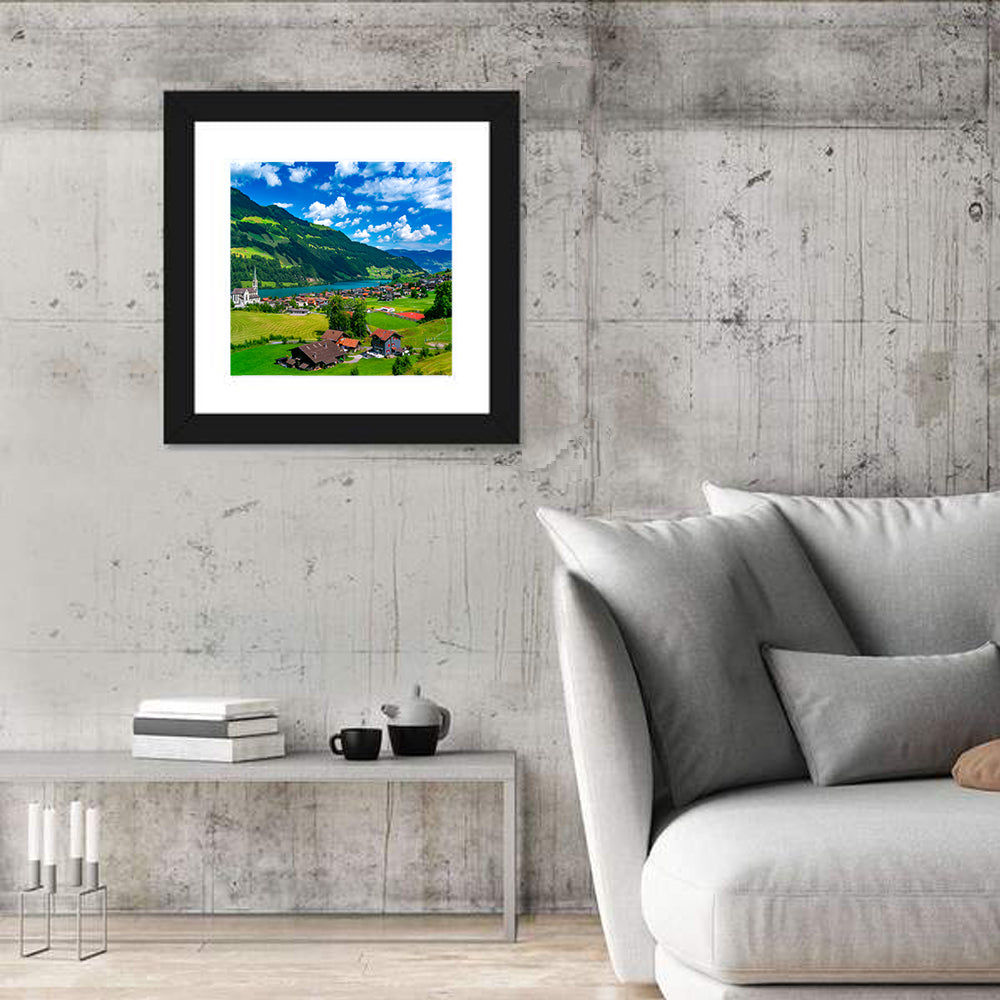 Lungern Village Panorama Wall Art