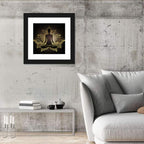 Golden Chakra Silhouette Wall Art