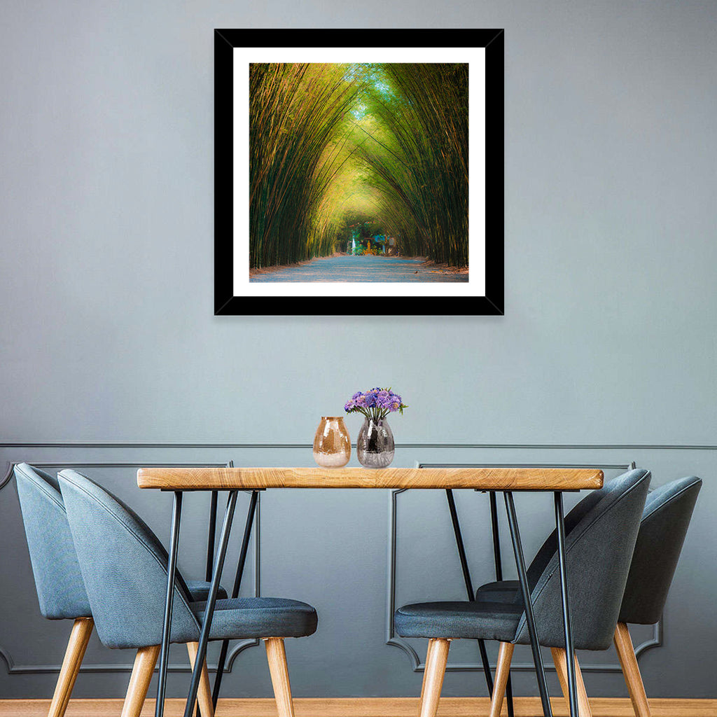 Arched Bamboo Tunnel Wall Art