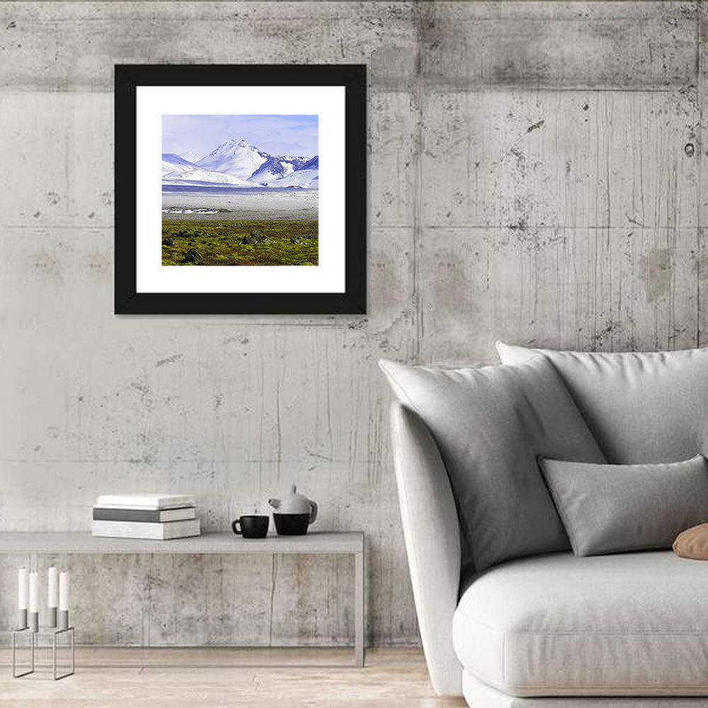 Icelandic Snow and Moss Landscape Wall Art