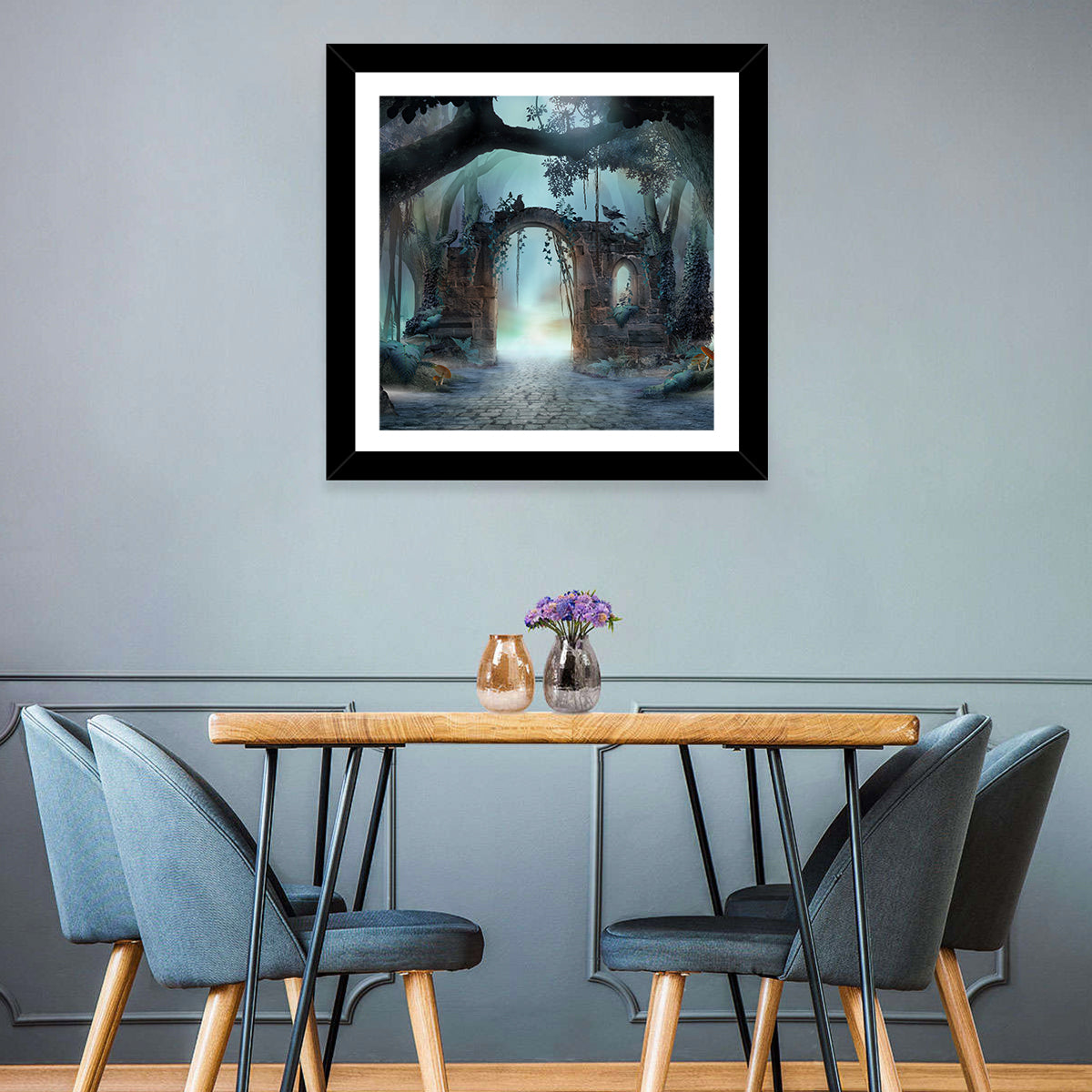 Enchanted Foggy Forest Wall Art