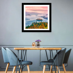 Foggy Bled Lake Wall Art