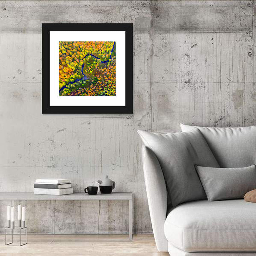 Winding Autumn River Wall Art