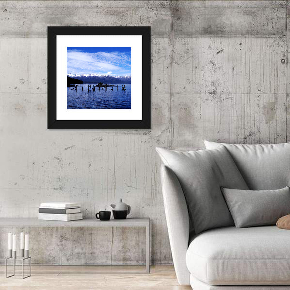 Nahuel Huapi Lake with Wooden Pilings Wall Art