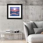 Sunset Above Snowy Mountains Wall Art