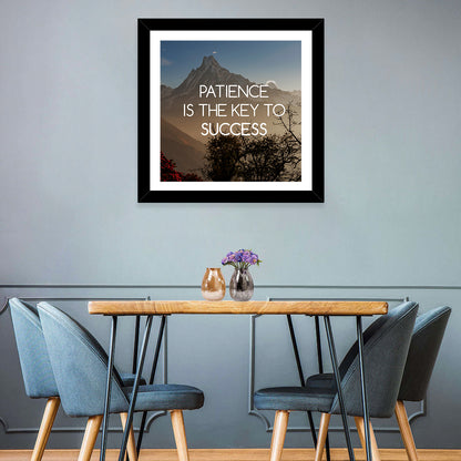 Patience Key to Success Wall Art