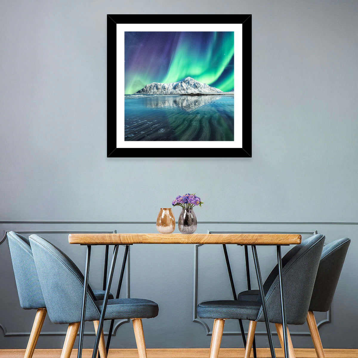 Aurora Borealis Skagsanden Beach Wall Art