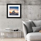 Semi Truck Highway Sunset Wall Art