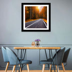 Golden Hour Forest Road Wall Art