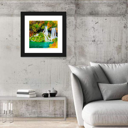 Autumn Waterfall Wall Art