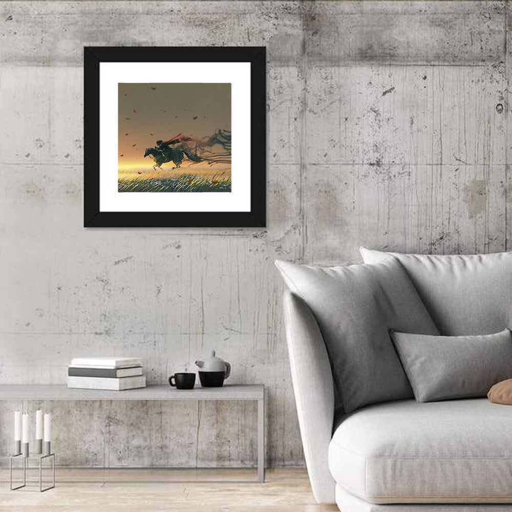 Unstoppable Knight with Red Cape Wall Art
