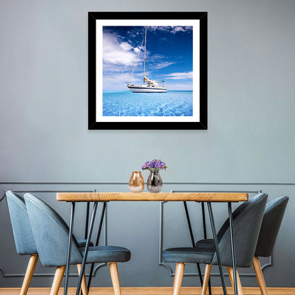 Tropical Water Yacht Wall Art