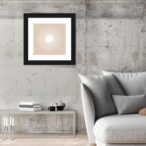 Sun Geometric Abstract Wall Art