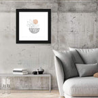 Palm Leaf with Peach Bowls Wall Art